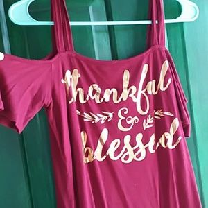 Off the shoulder tee :)